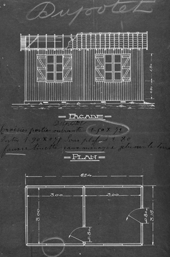 Plan et élévation.