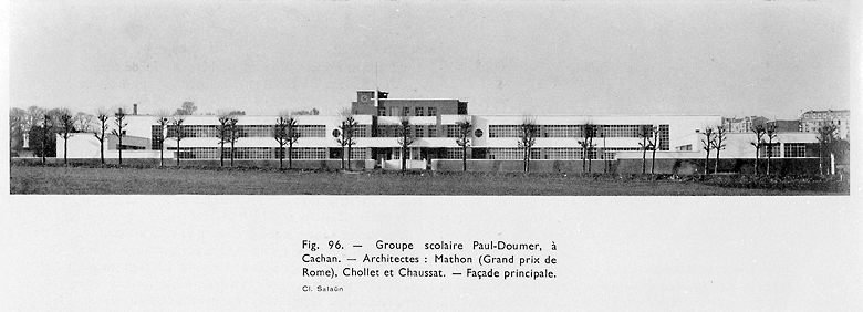 Elévation antérieure depuis la Prairie de Cachan.