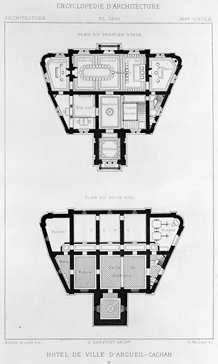 Plans du sous-sol et du premier étage.