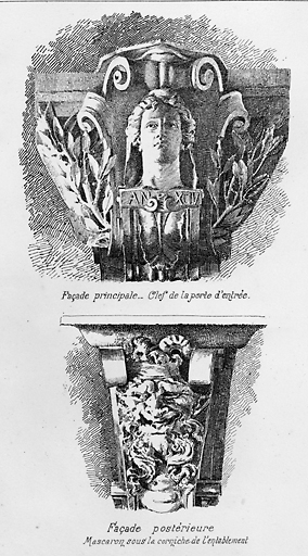 Eléments sculptés.