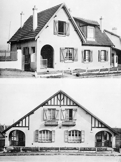 Vue d'ensemble d'une maison à deux logements.