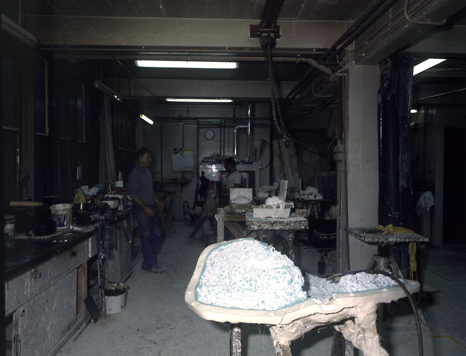 L'atelier de moulage à cire perdue.