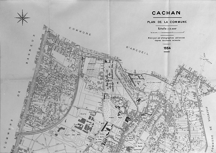 Plan d'aménagement de la commune dressé en 1934 : section nord.