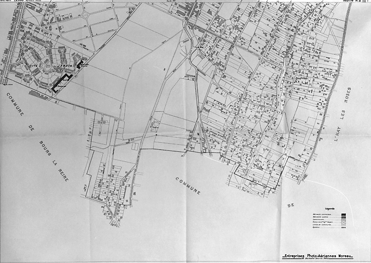 Plan d'aménagement de la commune dressé en 1934 : section sud.
