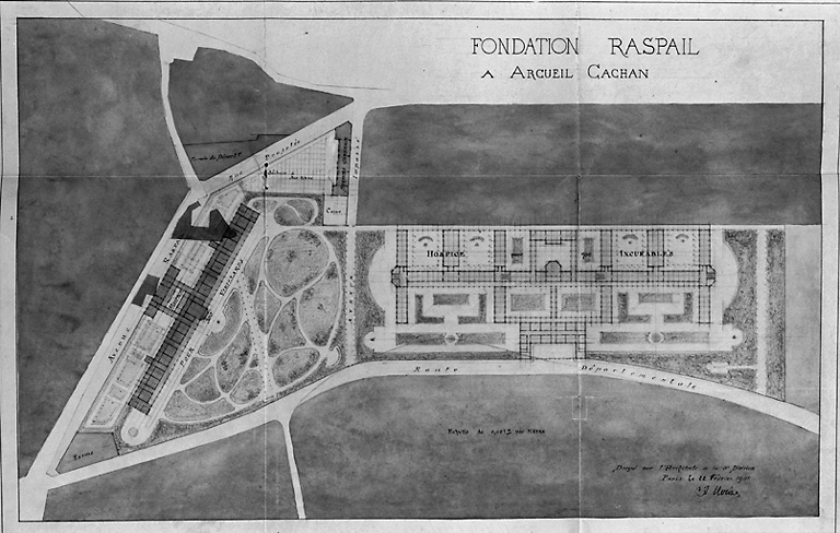 Projet de construction d'un hospice sur les terrains de la fondation Raspail.