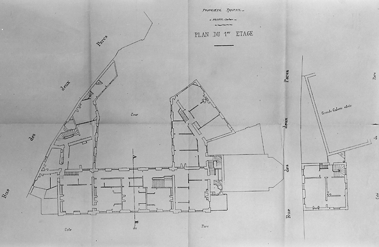 Plan de l'étage de la maison.