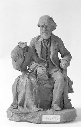 Groupe sculpté : François Vincent Raspail et sa femme.