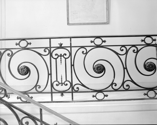 Détail de la rampe de l'escalier d'honneur.