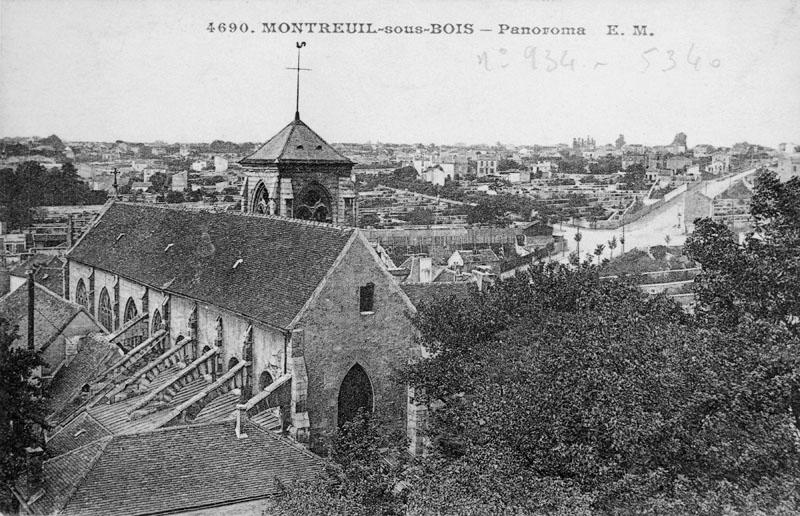 Le chevet et les contreforts sud de l'église.