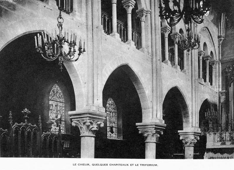 Le choeur et le triforium, côté nord.