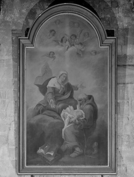 Tableau : la Vierge, l'Enfant Jésus et saint François d'Assise