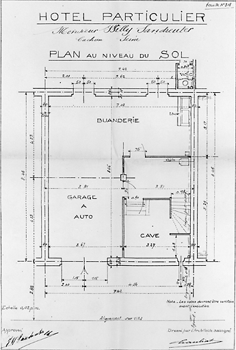 Plan de l'étage de soubassement.