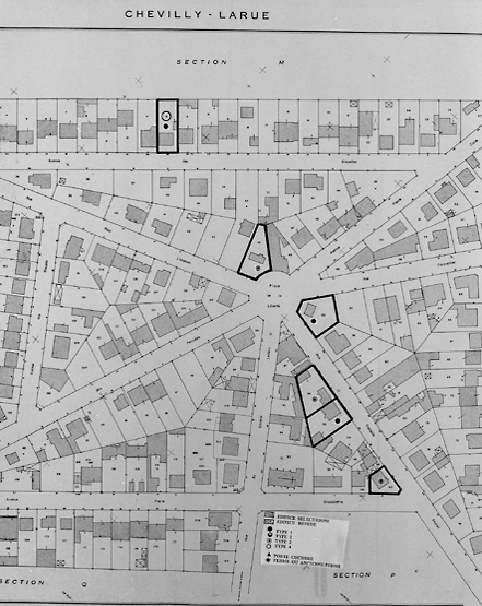 Carte III d'enregistrement du repérage de Chevilly-Larue.