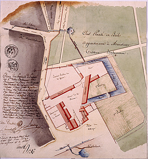 Plan de la ferme en 1816.