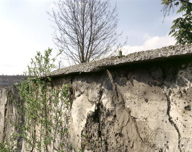 Le quartier Saint-Antoine : vue générale d'un mur avec son chaperon.