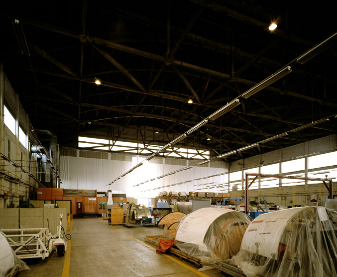 Vue générale intérieure du hangar H1.