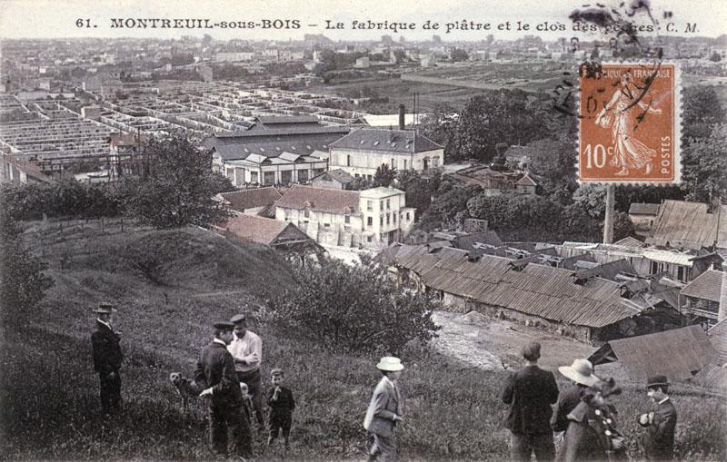 La fabrique de plâtre et les clos de pêchers.