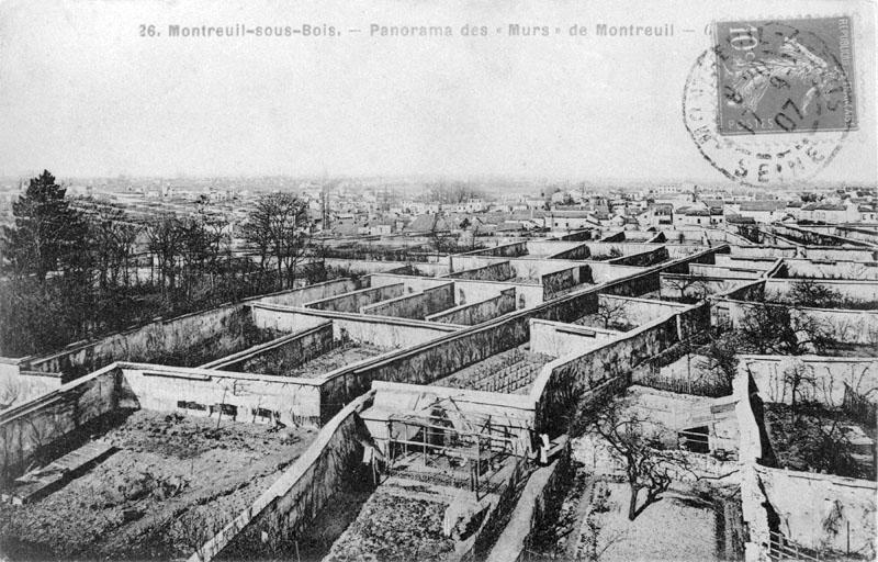 Panorama des murs de Montreuil.