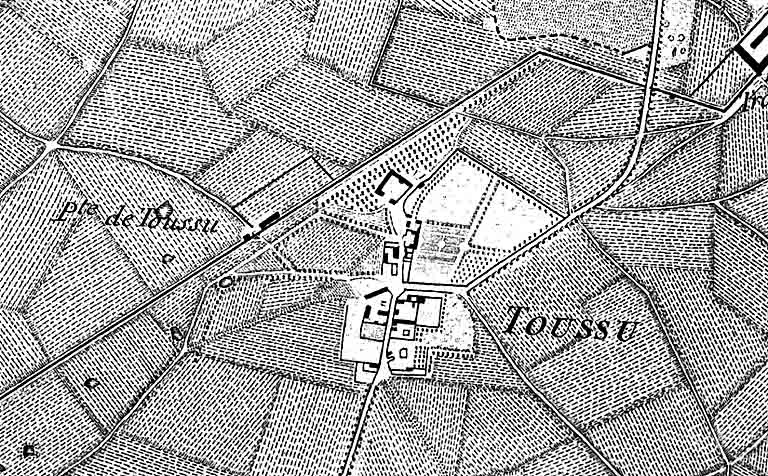 Vue d'ensemble de Toussus en 1764.