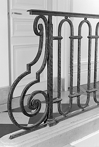 L'escalier principal : détail d'un des repos.