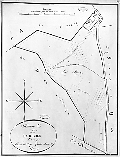 Vue de Toussus : détail de la Rigole.