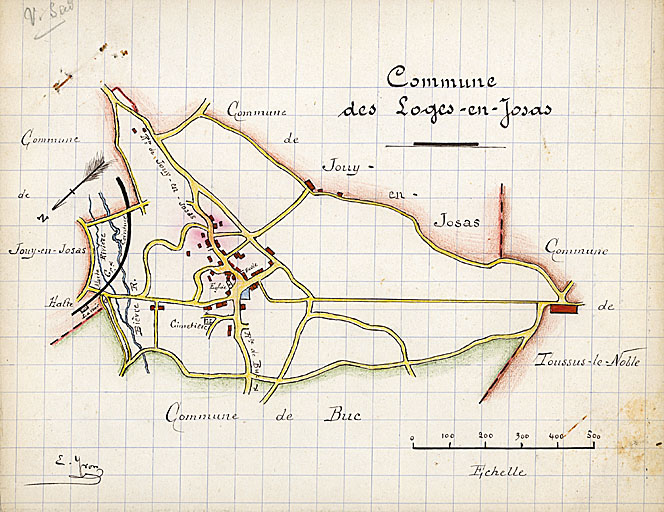 Plan du village dressé par l'instituteur.