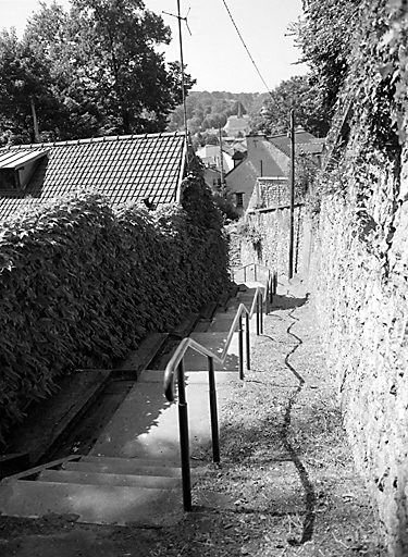 Vue d'une sente typique des communications entre Jouy et les Metz.