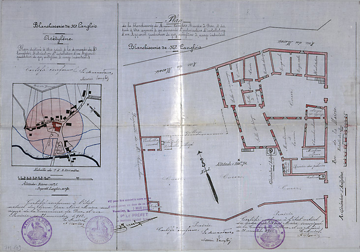 Plan de la blanchisserie.