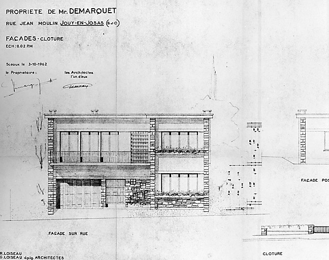 Elévation de la maison.