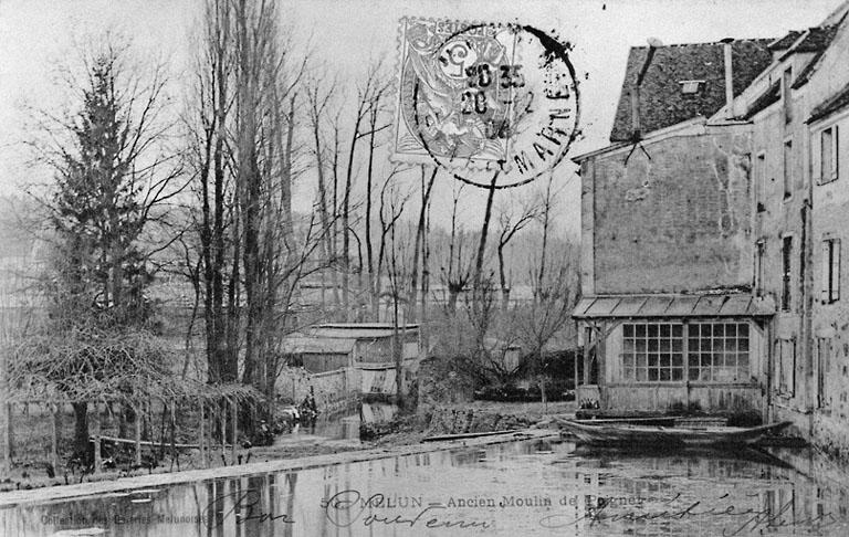 Vue de l'ancien moulin de Poignet, vers 1908.