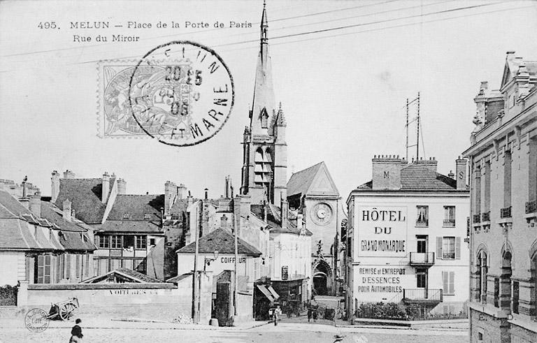 La place de la Porte de Paris et la rue du Miroir, vers 1908.