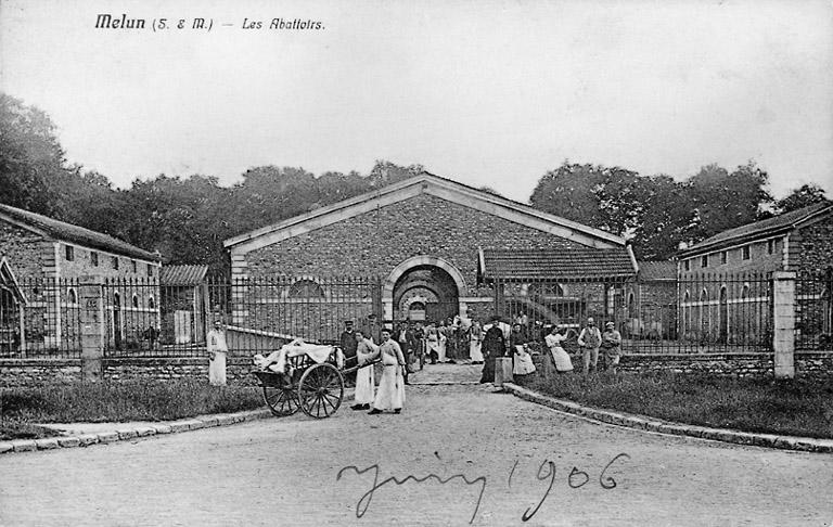 Les abattoirs, vers 1906.