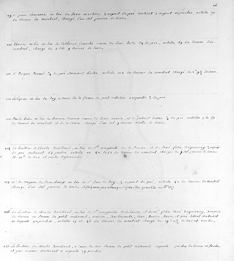 Détail : liste des biens relevant du seigneur au Petit Villeverd.