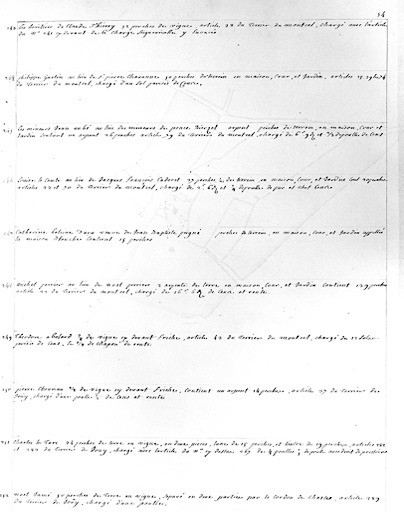 Détail : liste des biens relevant du seigneur aux Bordeaux.