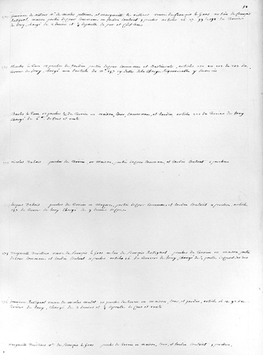 Détail : liste des biens relevant du seigneur aux Mets.