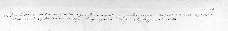 Détail : liste des biens relevant du seigneur à la prairie de Jouy.