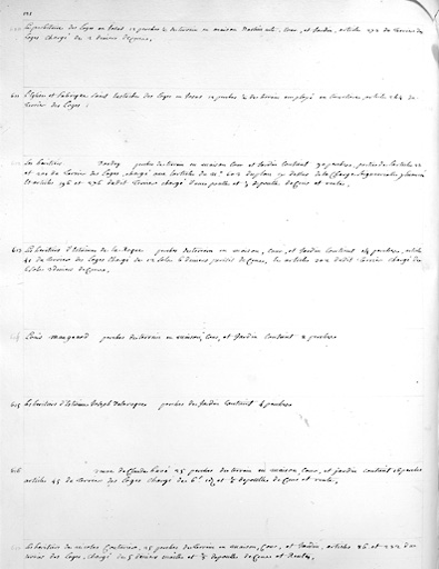 Détail : liste des biens dépendants de la seigneurie des Loges.