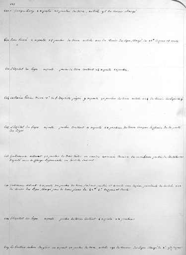 Détail : liste des biens dépendants de la seigneurie de l'Hopital.
