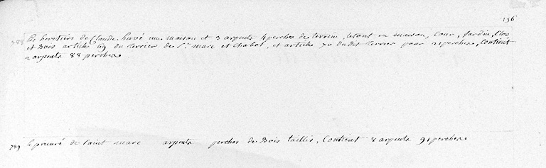 Détail : liste des biens dépendants de la seigneurie de Saint Marc.