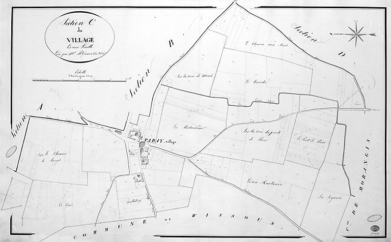 Cadastre napoléonien : section C, Village, 1811.