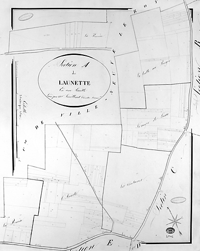 Cadastre napoléonien : commune de Mons, section A, Launette, 1812.