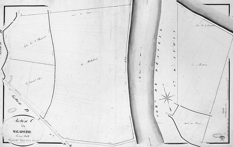 Cadastre napoléonien : section C, Maladerie, 1811.