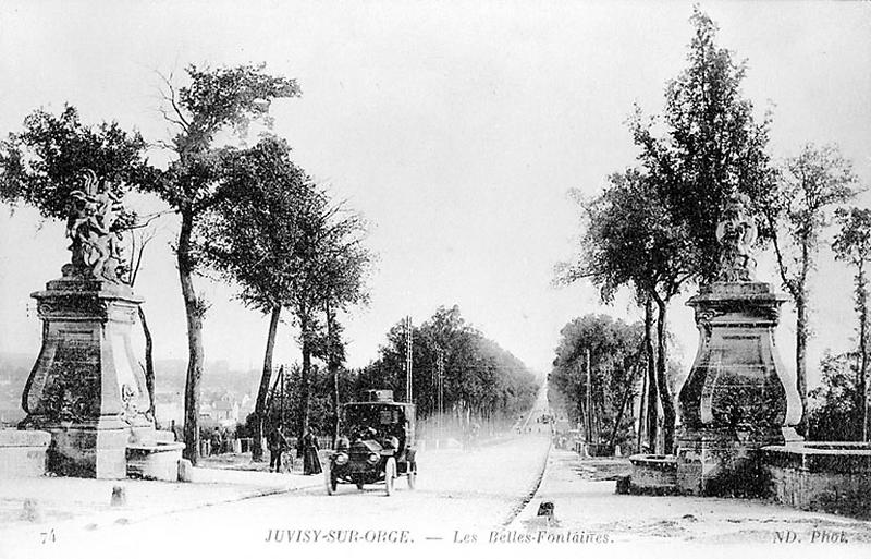 La route nationale 7 au niveau du pont des Belles Fontaines.