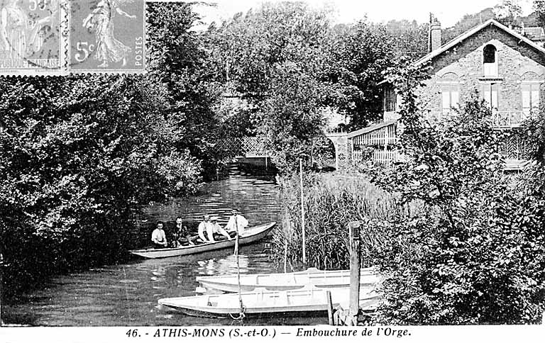 L'Orge, à la hauteur de sa confluence avec la Seine.