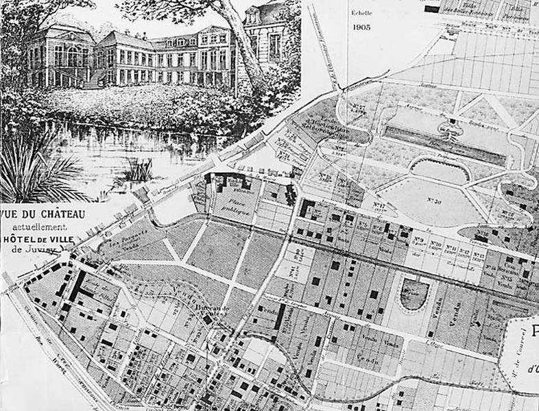 Plan du centre-ville vers 1900.