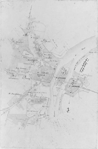 Plan de Melun pour le cadastre de la généralité de Paris.