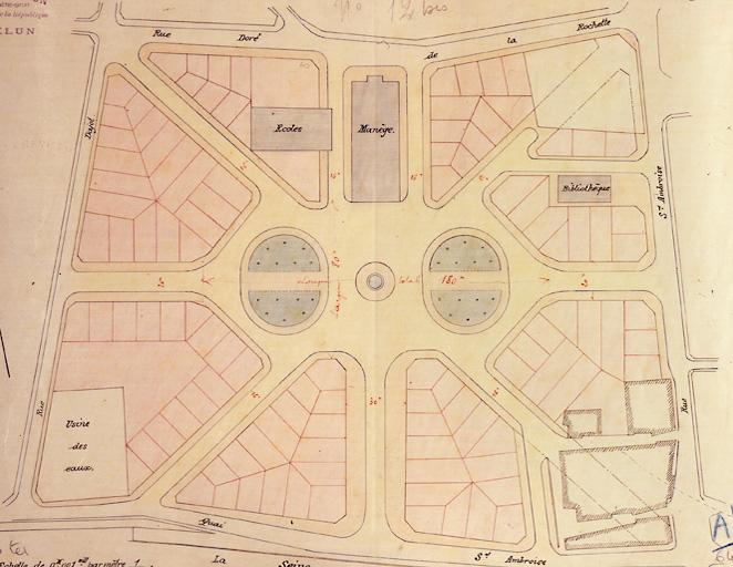 Projet pour le lotissement de l'ancien quartier Augereau.