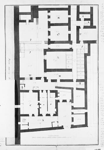 Maison de justice, servant en même temps de maison d'arrêt près le tribunal civil de Melun. Plan.