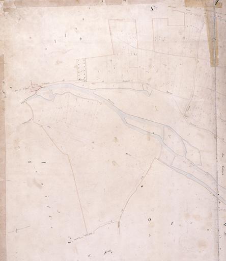 Plan parcellaire de la commune de Melun, levé en 1826 (...) sous la direction de M. Semane géomètre en chef, par M. Portant géomètre de première classe. Section B, dite de Saint-Liesne, 2eme feuille, 1ere partie.