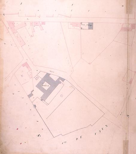 Plan parcellaire de la commune de Melun, levé en 1826 (...) sous la direction de M. Semane géomètre en chef, par M. Portant géomètre de première classe. Section B, dite de Saint-Liesne, 5eme feuille, 1ere partie.